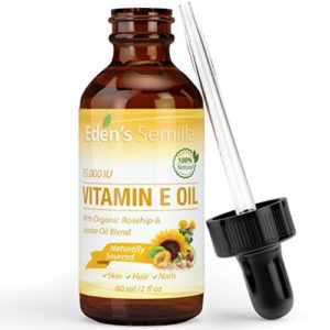 100  Natural Vitamin E Oil 35 000 IU   Organic Rosehip   Jojoba Blend - 2 OZ Bottle  FAST Absorbing Skin Protection For Face   Body  Pure Ingredients - Ideal For Sensitive Skin - Use Daily