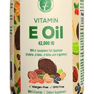 100  Natural Vitamin E Oil by Mother Nature's Essentials 42 000 IU Food Grade This E Oil is Dark Amber in Color Sourced and Made in the USA The Best Vitamin E Oil on Amazon (2 oz)