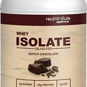 2 lbs Grass Fed Whey Protein Isolate  Dutch Chocolate  All Natural  Highest Quality Ingredients