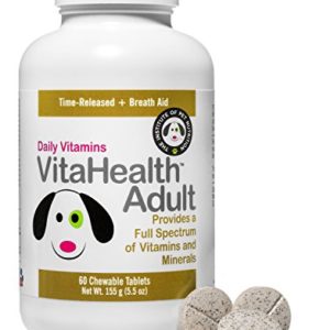 Adult Dog Vitamins Supplement (Chewable) Nutritional  Natural Multivitamin   Small  Medium  Large Breeds   Boost Immune System  Joint  Skin  Coat Health   Made in USA