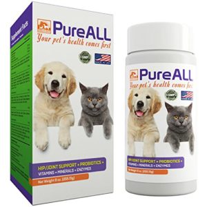 All-In-One Dog   Cat Probiotics  Hip Joint Pain Relief Formula  Vitamins  Digestive Enzymes  Antioxidants  Minerals  Glucosamine  MSM  Chondroitin  100 Servings  37  Years Reputation - SIMIEN PureAll