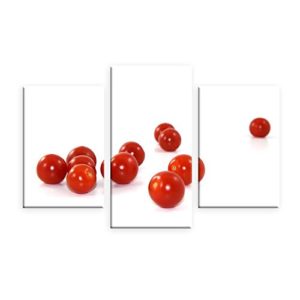 Alonline Art - Tomatos Vitamins Split 3 Panels VINYL STICKER DECAL 45 x30  - 114x76cm 3 Panels Combination Wall Decor Sticker For Bedroom Stickers Artwork For Home Decor Vinyl Wall Decal