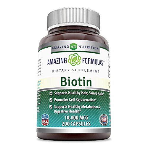 Amazing Formulas Biotin Supplement - 10 000mcg - 200 Capsules - Supports Healthy Hair  Skin   Nails - Promotes Cell Rejuvenation 1 Amazing Formulas Biotin Supplement - 10 000mcg - 200 Capsules - Supports Healthy Hair  Skin   Nails - Promotes Cell Rejuvenation