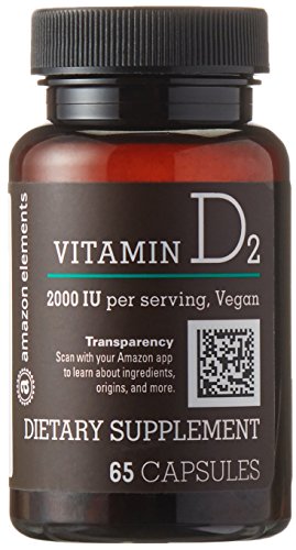 Amazon Brand - Amazon Elements Vitamin D2 2000 IU  Vegan  65 Capsules  2 month supply 1 Amazon Brand - Amazon Elements Vitamin D2 2000 IU  Vegan  65 Capsules  2 month supply