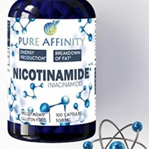 B3 Nicotinamide 500 mg Effective Flush-Free Niacin  Energy Booster  Cell Regenerator  that Supports Cognitive Decline  UV Sun Protection  Anti-Aging and Helps Breaks down Carbs   Fats