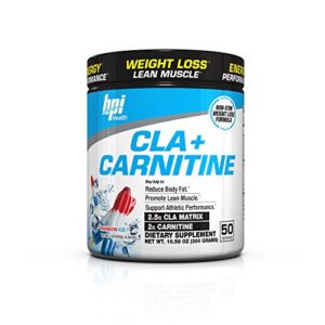 BPI Health CLA   Carnitine Non-Stimulant Weight Loss Supplement Powder  Rainbow Ice  50 Servings  11 29 Ounce