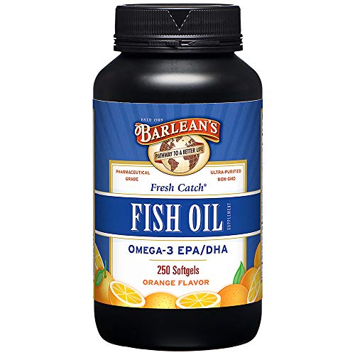 Barlean’s Fresh Catch Fish Oil Omega-3 1000mg EPA DHA Orange Flavor 250 softgels 1 Barlean’s Fresh Catch Fish Oil Omega-3 1000mg EPA DHA Orange Flavor 250 softgels