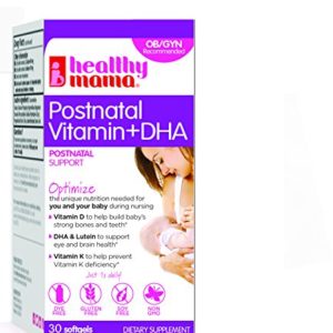 Be Well Rounded  Perfect Postnatal Multi-Vitamin  DHA Softgels  Once Daily to Optimize Nutrition While Breastfeeding  1 Month