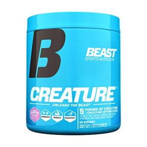 Beast Sports Nutrition – Creature Creatine Complex – Fuel Muscle Growth – Optimize Muscle Strength – Enhance Endurance – Increase Recovery Time – Five Forms of Creatine – Pink Lemonade 60 Servings