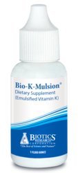 Biotics Research Bio-K-Mulsion© - Strong Bones  Heart Health  Blood Clotting Support  Liquid Vitamin K  K1-phytonadione  500 mcg