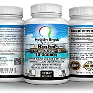 Biotin 10000mcg  10mg  Maximum Strength  High Potency  Vitamin B7  Hair  Skin   Nails Complex Vitamins  Glucose Metabolism  Boosts Weight Loss  Energy Production  Nerve and Enzyme Function  90 caps
