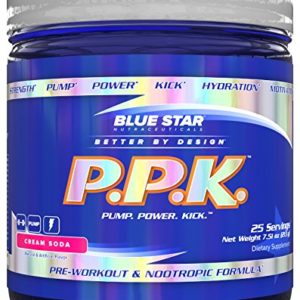 Blue Star Nutraceuticals - P P K  Pre-Workout   Nootropic Formula 25 Servings Cream Soda - 7 51 oz