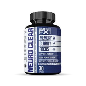 Brain Function Supplement by CoreFX Labs - Brain booster for Memory  Clarity and Focus - Mental Focus Nootropic - Brain Supplement with Ginko Biloba  St Johns Wort  Bacopa Monnieri   More