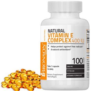 Bronson Natural Vitamin E Complex 400 I U  (D-alpha Tocopherol)  100 Softgels