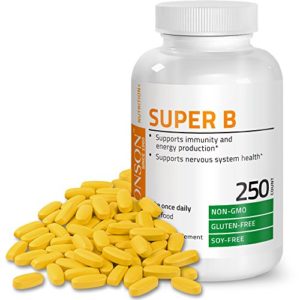 Bronson Vitamin B Complex (Vitamin B1  B2  B3  B6  B9 - Folic Acid  B12)  250 Tablets