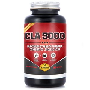 CLA Safflower Oil   CLA 3000 Maximum Potency Conjugated Linoleic Acid for Enhanced Metabolism   Weight Loss   USA-Made  Non-GMO  Stimulant-Free Safflower CLA by Vitamorph Labs   90 Softgels