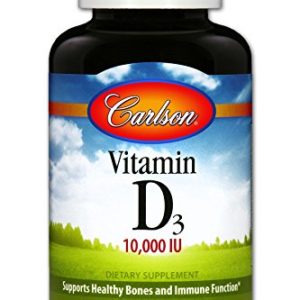 Carlson Vitamin D3 10 000 IU (250 mcg)  Cholecalciferol  Bone   Immune Health  360 Soft Gels