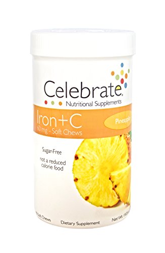 Celebrate Iron C 60 mg - Soft Chews - Pineapple - 90 Count