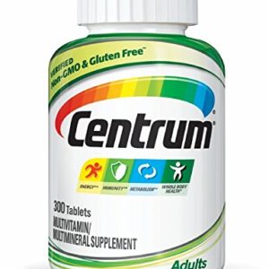Centrum Adult (300 Count) Complete Multivitamin Multimineral Supplement Tablet  Vitamin D3  B Vitamins  Iron  Antioxidants