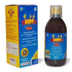 Ceregumil Kids Algae Omega 3 DHA Liquid Daily Multivitamin w Vitamins C D3 B6 Cyanocobalamin B12 Physical Mental Development Royal Jelly for Growth   Development Excellent Child Nutrition - 250 mL