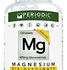 Chelated Magnesium Supplements Bisglycinate • Harvard Studied Absorption • Dual Glycinate Amino Acid Chelate 400mg • Best for Mg Deficiency • Non Laxative • Not Buffered • For Women   Men • USA Made