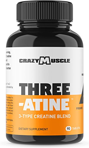 Crazy Muscle Creatine Monohydrate Pills - Over 5 000mg per Serving - 90 Creatine Tablets (Better Than Capsules) - Muscle Gain Supplement with Over 5g of Monohydrate Pyruvate AKG - Optimum Strength 1 Crazy Muscle Creatine Monohydrate Pills - Over 5 000mg per Serving - 90 Creatine Tablets (Better Than Capsules) - Muscle Gain Supplement with Over 5g of Monohydrate Pyruvate AKG - Optimum Strength