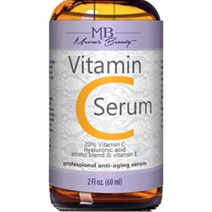 DOUBLE SIZED (2 oz) PURE VITAMIN C SERUM FOR FACE 20  With Hyaluronic Acid - Anti Wrinkle  Anti Aging  Dark Circles  Age Spots  Vitamin C  Pore Cleanser  Acne Scars  Organic Vegan Ingredients