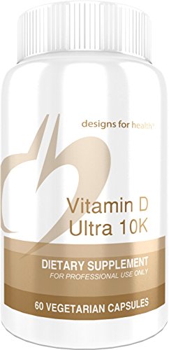 Designs for Health - Vitamin D Ultra 10K -10000 IU D3   Vitamin K1   K2  60 Capsules