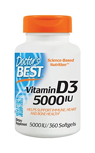 Doctor's Best Vitamin D3 5000IU Non-GMO Gluten Free Soy Free Regulates Immune Function Supports Healthy Bones 360 Softgels 1 Doctor's Best Vitamin D3 5000IU Non-GMO Gluten Free Soy Free Regulates Immune Function Supports Healthy Bones 360 Softgels