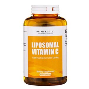 Dr  Mercola Liposomal Vitamin C 1 000mg per Serving - 180 Capsules - 90 Servings - Antioxidant Supplement with Higher Bioavailability Potential   Immune System Support