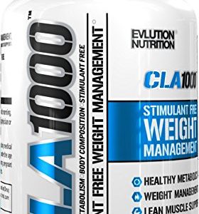 Evlution Nutrition CLA 1000 Conjugated linoleic acid  90 Serving Soft Gel  Weight Loss Supplement  Stimulant-Free