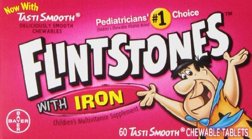 Flintstones Children's Multivitamin Plus Iron Chewable Tablets 60 Count 1 Flintstones Children's Multivitamin Plus Iron Chewable Tablets 60 Count