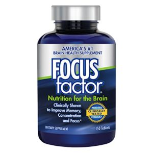 Focus Factor Nutrition for The Brain - Improves Memory   Concentration - DMAE  B6  B12  Bacopa - America’s  1 Clinically Proven Brain Booster Supplement (150 Count)
