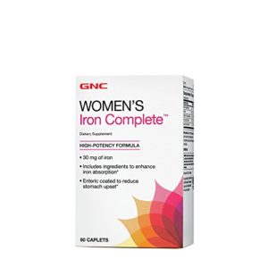 GNC Womens Iron Complete  30mg of Blood Building Iron Essential Vitamins - 60 Count
