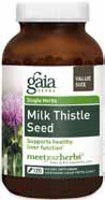 Gaia Herbs Milk Thistle Seed  Vegan Liquid Capsules  120 Count - Liver Cleanse Supplement to Support Detox and Metabolism  600 mg Concentrated Extract