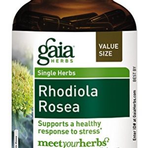 Gaia Herbs Rhodiola Rosea  Vegan Liquid Capsules  120 Count - Healthy Mood Adaptogen to Support Stress Relief  Energy  Endurance and Mental Performance  Concentrated Extract (6mg Rosavins)