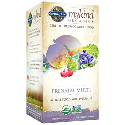 Garden of Life Organic Prenatal Multivitamin Supplement with Folate - mykind Whole Food Prenatal Vitamin  Vegan  180 Tablets 1 Garden of Life Organic Prenatal Multivitamin Supplement with Folate - mykind Whole Food Prenatal Vitamin  Vegan  180 Tablets