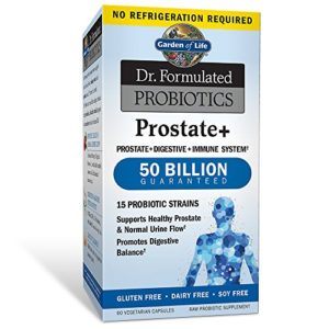 Garden of Life Probiotic and Prostate Supplement for Men - Dr  Formulated Prostate  for Digestive and Prostate Support  Shelf Stable  60 Capsules