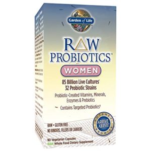 Garden of Life - RAW Probiotics Women - Acidophilus Live Cultures - Probiotic-Created Vitamins  Minerals  Enzymes and Prebiotics - Gluten Free - 90 Vegetarian Capsules