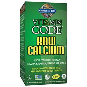 Garden of Life Raw Calcium Supplement - Vitamin Code Whole Food Calcium Vitamin for Bone Health  Vegetarian  120 Capsules