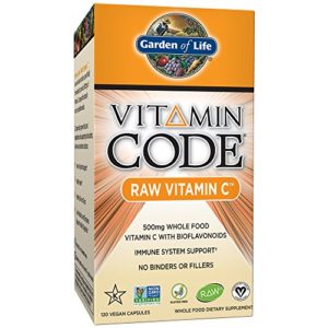 Garden of Life Vitamin C - Vitamin Code Raw C Vitamin Whole Food Supplement  Vegan  120 Capsules
