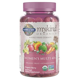 Garden of Life - mykind Organics Women 40  Gummy Vitamins - Berry - Certified Organic  Non-GMO  Vegan  Kosher Complete Multi - Methyl B12  C   D3 - Gluten  Soy   Dairy Free - 120 Real Fruit Gummies