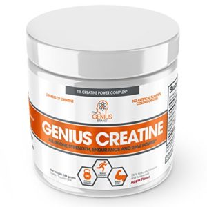 Genius Creatine Powder  Post Workout Supplement For Men and Women with Creapure Monohydrate  Hydrochloride (HCL) MagnaPower and Carnosyn Beta-Alanine SR  Natural Lean Muscle Builder – Sour Apple  188G