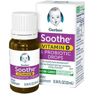 Gerber Soothe Baby Probiotic Drops with Vitamin D  0 34 Fluid Ounce