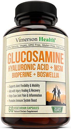 Glucosamine Sulfate with Hyaluronic Acid - Bioperine MSM Boswellia Vegan Joint Pain Relief Supplement Natural Anti-Inflammatory Antioxidant Pills for Back Knees Hands Immune System Booster 1 Glucosamine Sulfate with Hyaluronic Acid - Bioperine MSM Boswellia Vegan Joint Pain Relief Supplement Natural Anti-Inflammatory Antioxidant Pills for Back Knees Hands Immune System Booster