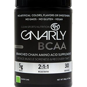 Gnarly Nutrition BCAA Workout Supplement    All Natural Muscle Recovery (Lemon Lime)