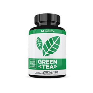 Green Tea Extract Pills by Purified Nutrition w  EGCG - Gentle Energy   Metabolism Boost  Kickstart Weight-Loss  Feel Better Naturally (120 Capsules)