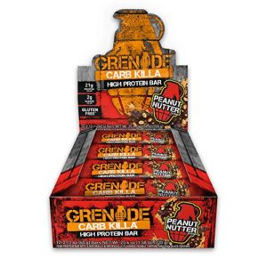Grenade Nutrition - Grenade Carb Killa Protein Bar - High Protein  Low Carb Protein Supplement Bars (Peanut Nutter  12 Bars)
