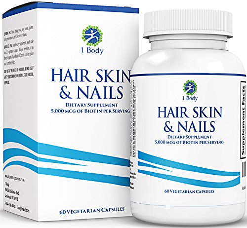 Hair  Skin    Nails Vitamins – 5000 mcg of Biotin to Make Your Hair Grow   Skin Glow with 25 Other Vitamins - Nail Growth and Skin Care Formula for Men   Women 1 Hair  Skin    Nails Vitamins – 5000 mcg of Biotin to Make Your Hair Grow   Skin Glow with 25 Other Vitamins - Nail Growth and Skin Care Formula for Men   Women