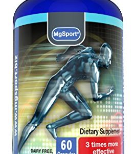 High Absorption Magnesium for Leg Cramps and Sore Muscles  Eases Restless Leg Syndrome (RLS)  With Vitamin B6  D and E  380mg Magnesium Oxide Monohydrate  60 Servings  Gluten Free